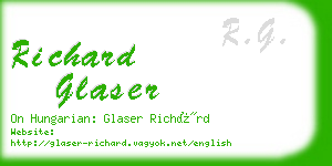 richard glaser business card